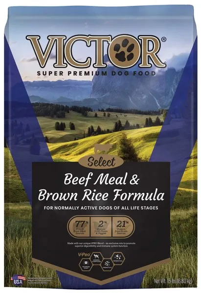 15 Lb Victor Select Beef & Rice - Food